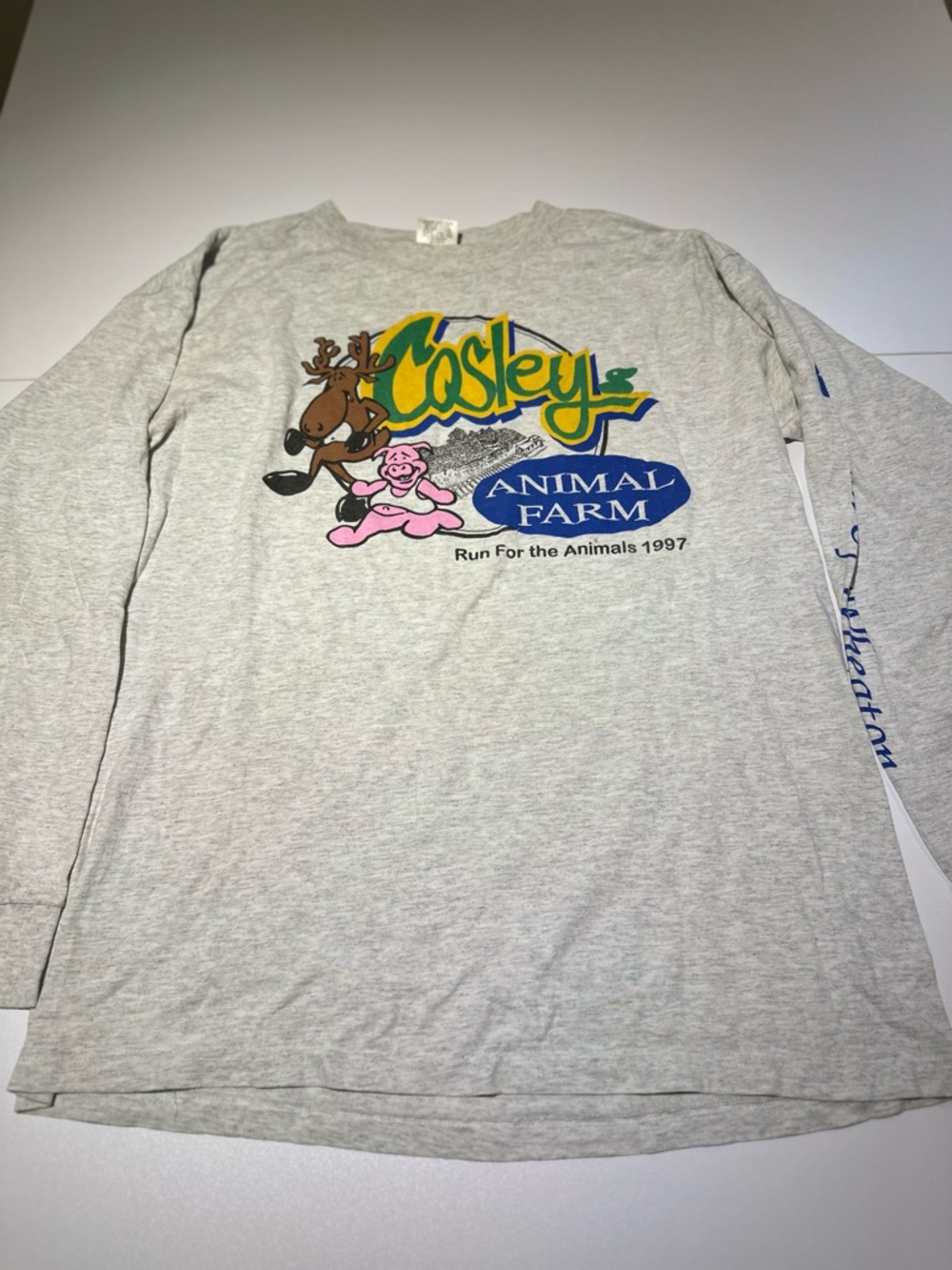 Cosley Animal Farm 1997 Long Sleeve Graphic Tee - Light Gray
